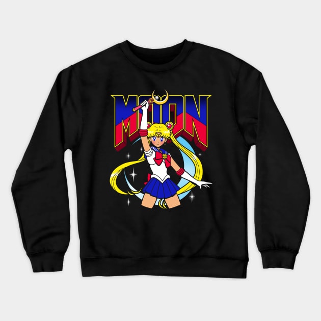 90's TV Japanese Anime Superhero Heroine Gamer Parody Mashup Crewneck Sweatshirt by BoggsNicolas